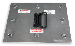 10" x 10" Ductmate ULtimate High Temp or Grease Access Door - Black Iron 