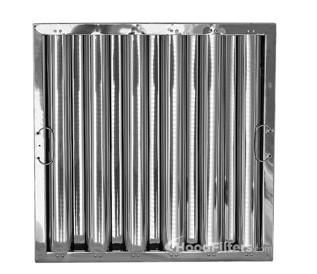 STAINLESS STEEL 18" x 18" x 2" CANOPY BAFFLE GREASE FILTER 445 x 445 x 48 