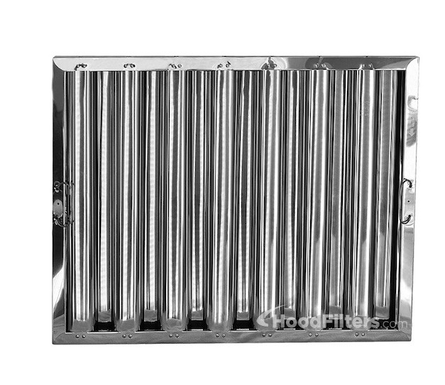 20" tall x 20" wide Kleen-Gard Stainless Steel Baffle Hood Grease Filter 